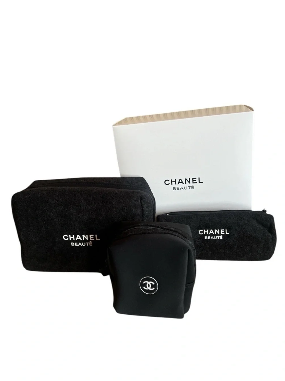 GWP Black Three-Piece Beauté Pouch Set